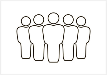 People flat clpart isolated. Sketch Team vector stock illustration. EPS 10