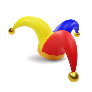 Jester hat isolated on white background. EPS10 vector
