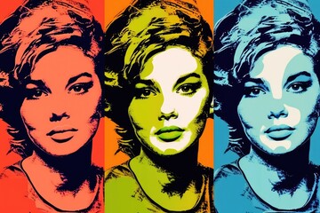 Contemporary Pop Culture Beauty in Pop Art Style - AI generated