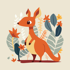 Cute Cartoon Kangaroo