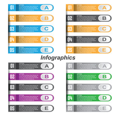 Collection modern design template, infographics with steps and options.