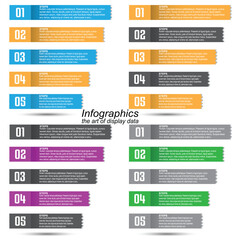 Collection infographic template for modern data visualization and ranking and statistics.