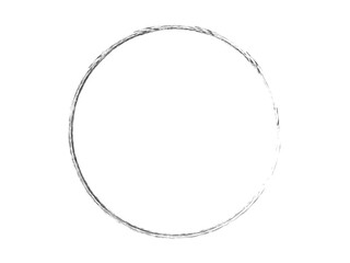 Grunge circle made of black paint.Grunge circle made of black ink using art brush.