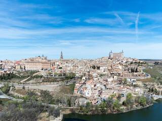 Fototapeta na wymiar Panorama of Toledo, a UNESCO world heritage site in Spain