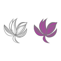 Lily flowers coloring books Make Line art, hand-drawn illustrations.Perfect for creating coloring pages, coloring books, enchanting holiday invitations, and other creative projects.