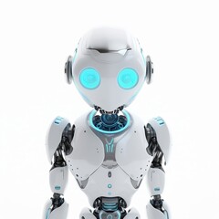 Blue screen robot android.