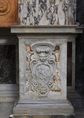 San Bernardo alle Terme Church Interior Sculpted Detail in Rome, Italy