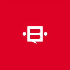 Square Letter B Chat Logo