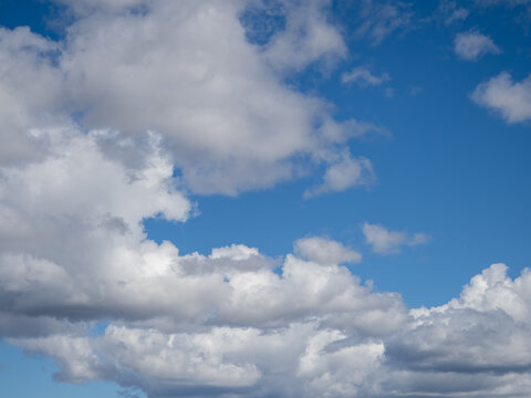 Clouds in the blue sky. sky with clouds . White cloud texture © javier