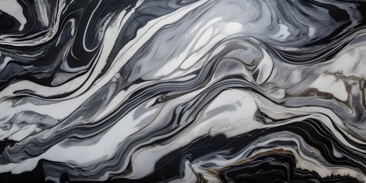 Black And White Marble Patterned Texture Background | Generative AI Artwork 