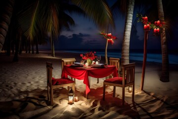 Tropical Beach Dining Experience (AI Generated)