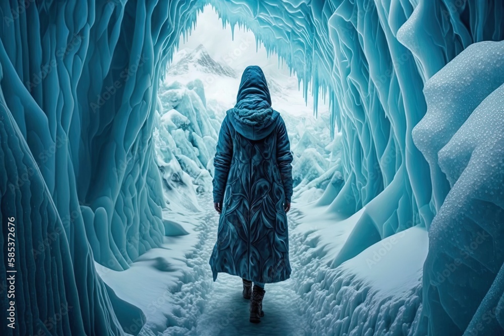 Poster Journey Through a Veil of Ice and Snow Generative AI