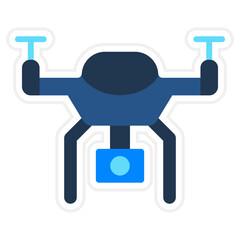 Smart Drone Sticker Icon