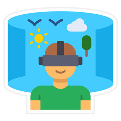 Virtual Tour Sticker Icon