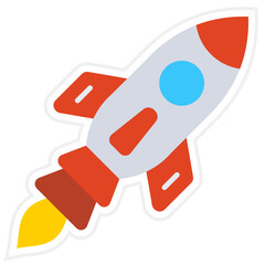 Rocket Sticker Icon