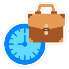 Working Hours Sticker Icon