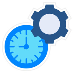Time Management Sticker Icon