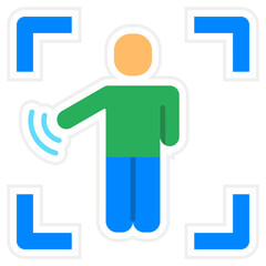 Motion Sensor Sticker Icon