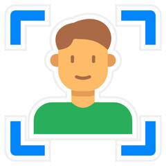 Face Scan Sticker Icon