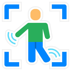 Motion Capture Sticker Icon