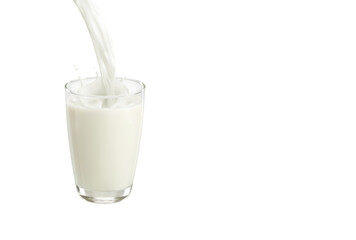 milk poured into glass PNG transparent - Powered by Adobe