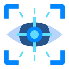 Eye Tracking Flat Icon