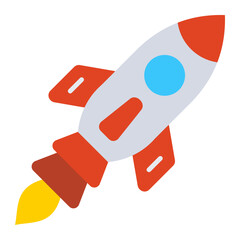 Rocket Flat Icon