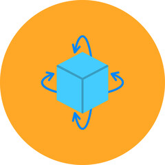 Fototapeta premium 360 Degrees Multicolor Circle Flat Icon