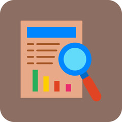 Analysis Multicolor Round Corner Flat Icon