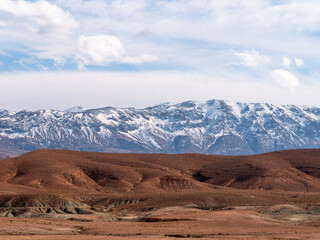 Stunning mountain scenery in the High Atlas Moutains near Midelt, Morocco during the winter - Landscape shot 2