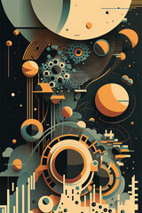 Colourful Futuristic Graphic Design Background