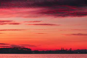 Obraz premium sunset in the mountains