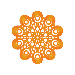 cool mandala vector in golden color.