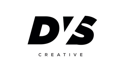 DVS letters negative space logo design. creative typography monogram vector