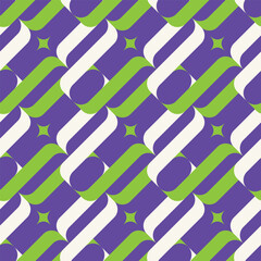Abstract Retro Diagonal Geometric Chains Seamless Pattern Trendy Fashion Colors Perfect for Allover Fabric Print or Wrapping Paper