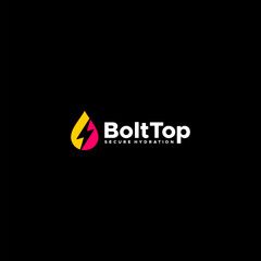 Bolt Water drop lightning logo