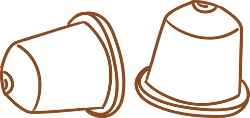 coffee drips tool_equipment_hand drawing_vector_coffee capsule_file eps