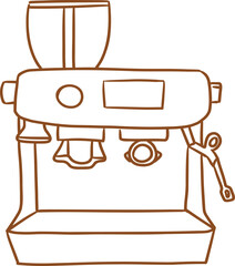 coffee drips tool_equipment_hand drawing_vector_coffee machine_file eps
