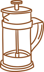 coffee drips tool_equipment_hand drawing_vector_cold brew coffee_jug_tea jug_file eps