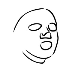 Shine Clean Face Mask sketch icon vector. Hand drawn blue doodle line art Shine Clean Face Mask sign. isolated symbol illustration