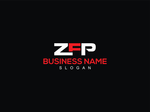 Minimalist ZFP zf Logo Icon, Lettering zfp Connected Logo Design
