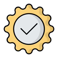 Verified Line Color Icon