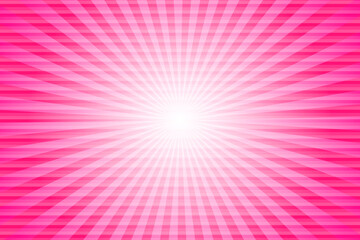 Pink stripe background with a shiny sphere and concentric lines.