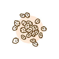 Raisins black line icon. Natural organic super food