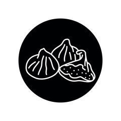 Dried fig black line icon. Natural organic super food