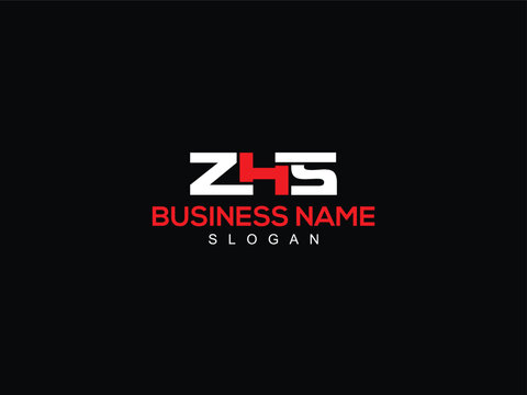 Initial ZHS zh Monogram Logo, Modern zhs Minimalist Business Logo