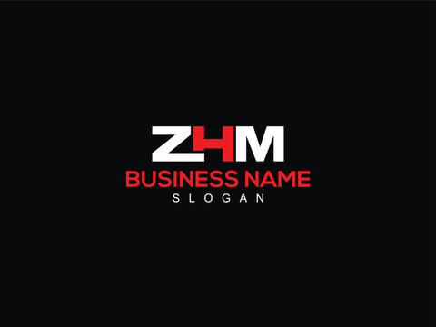 Initial Logo ZHM zh Business Letter, Minimal zhm Logo Design For Business