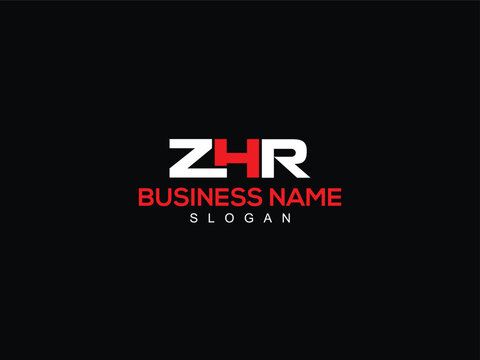 Initial Logo ZHR zh Business Letter, Minimal zhr Logo Design For Business