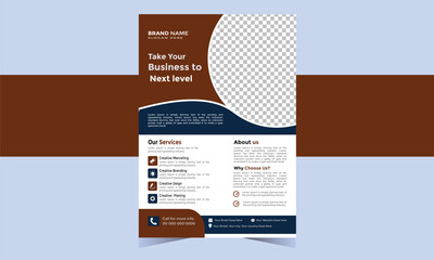 Creative Modern Corporate Business Flayer Poster Design Layout Space For Photo Background,
Vector illustration Template in A4 Size.
