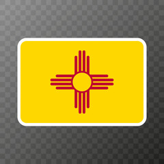 New Mexico state flag. Vector illustration.